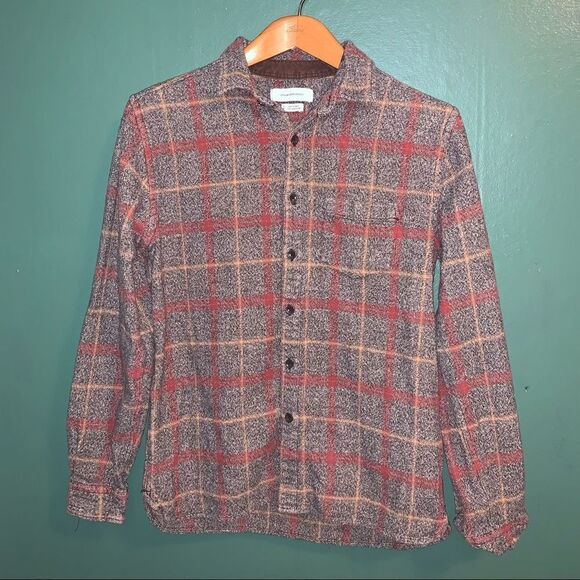 UO Urban Outfitters Men Small Flannel Button Up - Picture 1 of 3